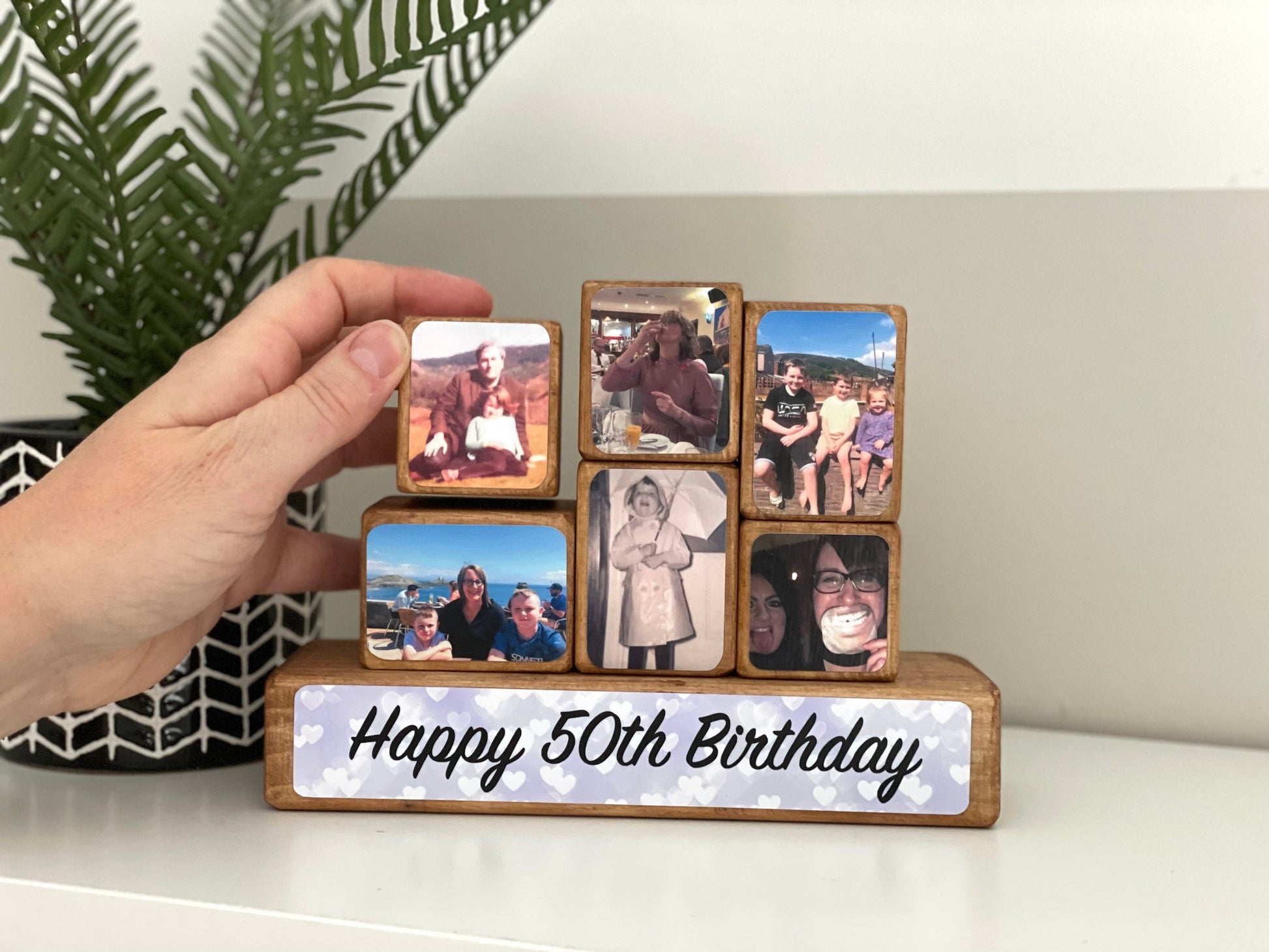 Stacking Photo Block Set - 50th Birthday