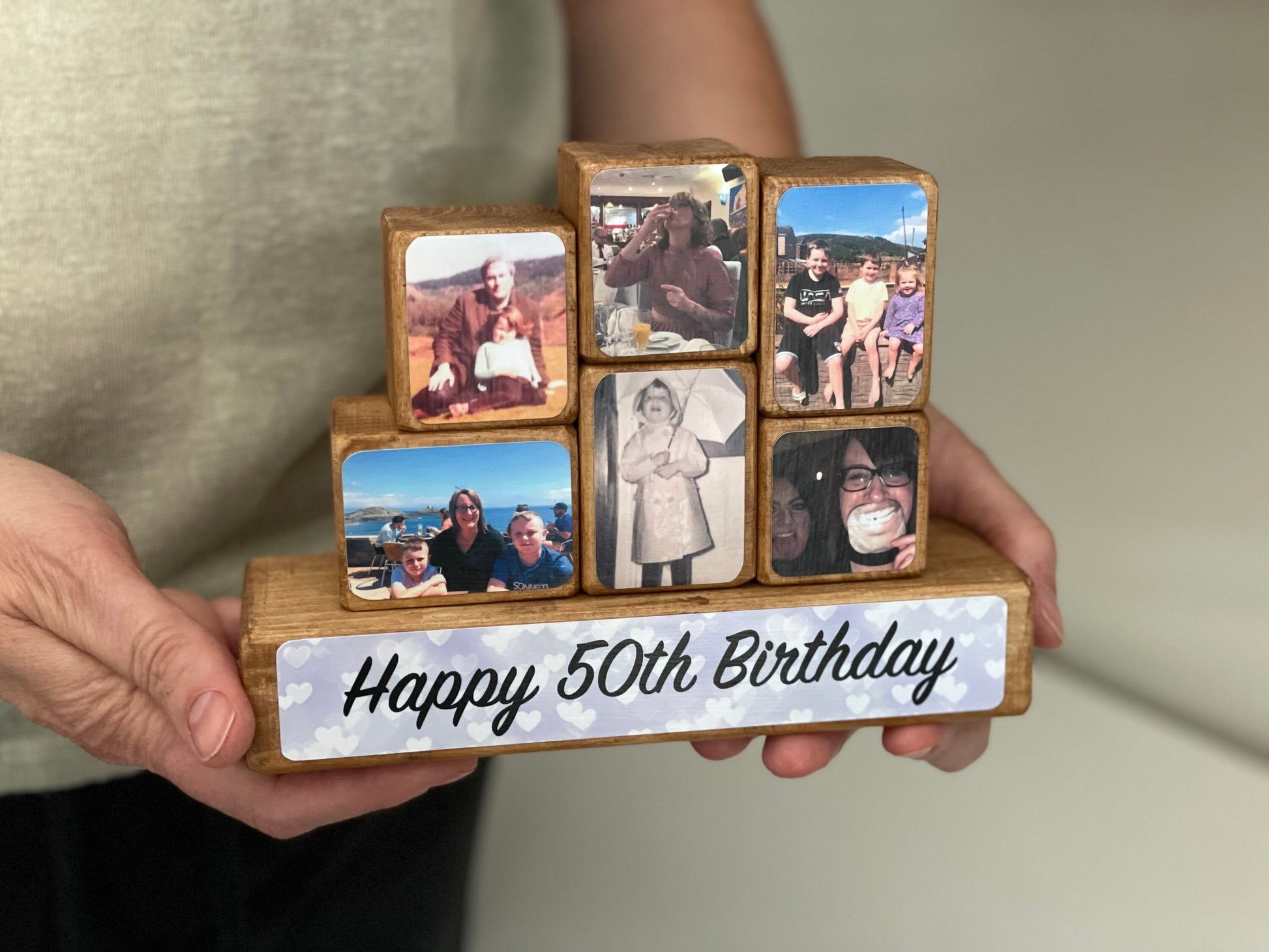 Stacking Photo Block Set - 50th Birthday