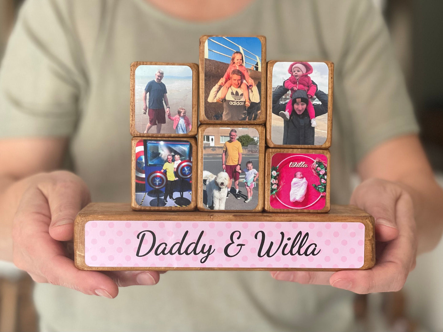 Stacking Photo Block Gift Set, Daddy and daughter, gift for dad, from your daughter,