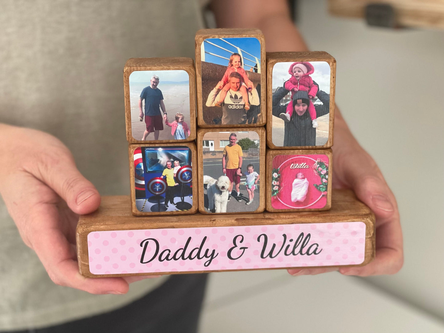 Stacking Photo Block Gift Set, Daddy and daughter, gift for dad, from your daughter,