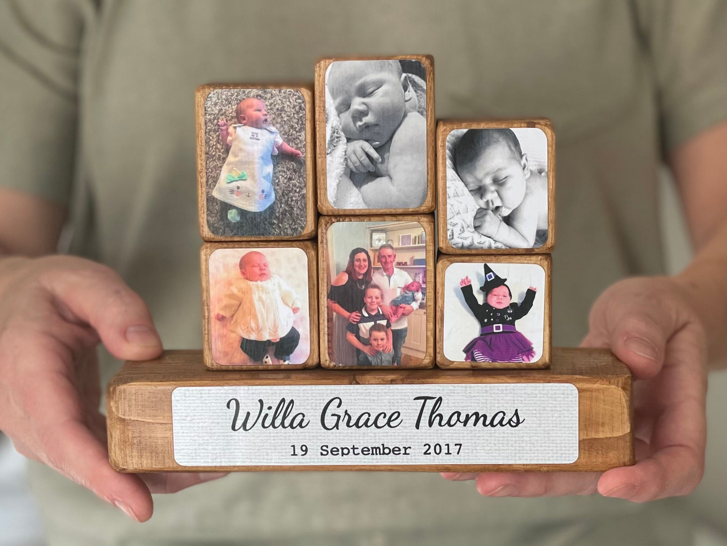 Stacking Photo Block Set - New Baby