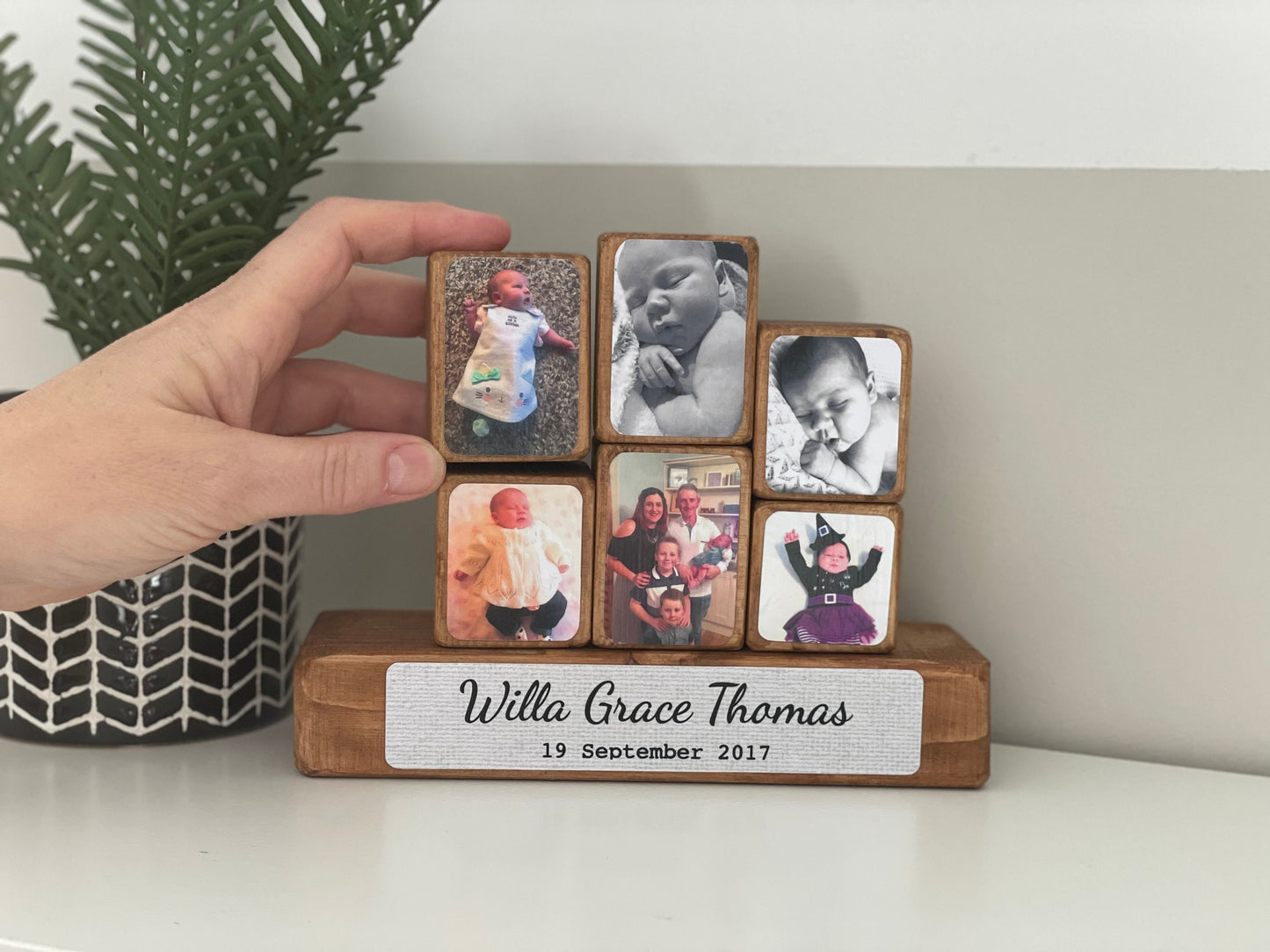 Stacking Photo Block Set - New Baby
