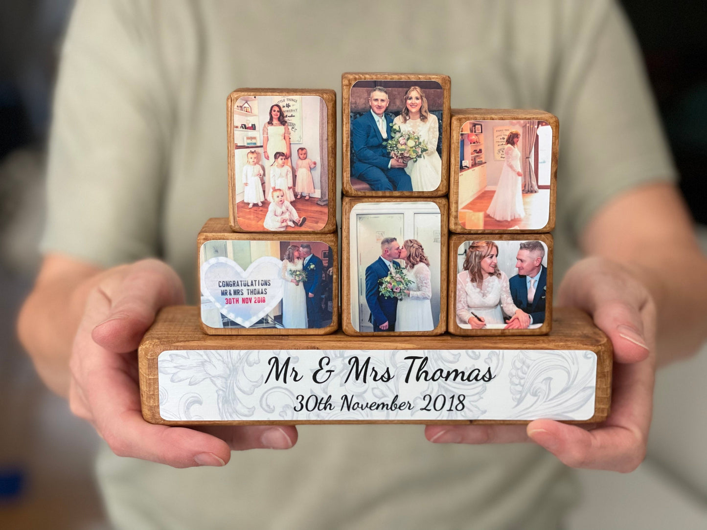 Stacking Photo Block Set - Mr & Mrs