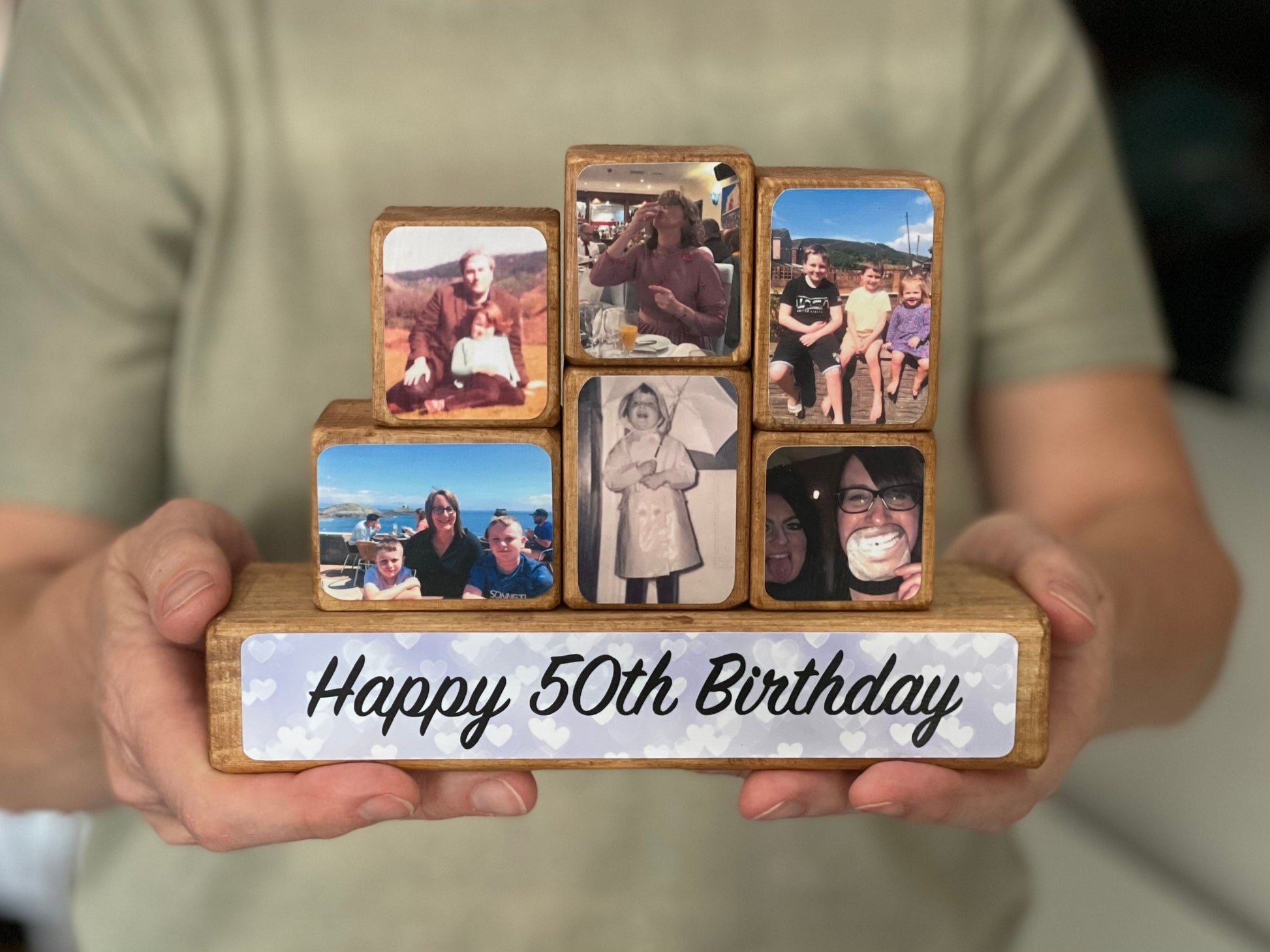 Stacking Photo Block Set - 50th Birthday