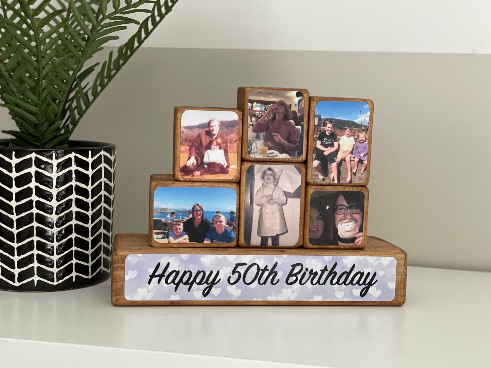 Stacking Photo Block Set - 50th Birthday