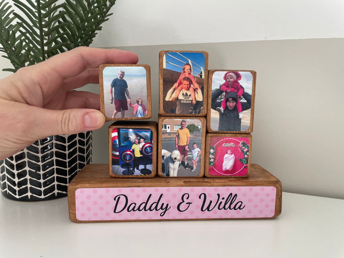Stacking Photo Block Gift Set, Daddy and daughter, gift for dad, from your daughter,
