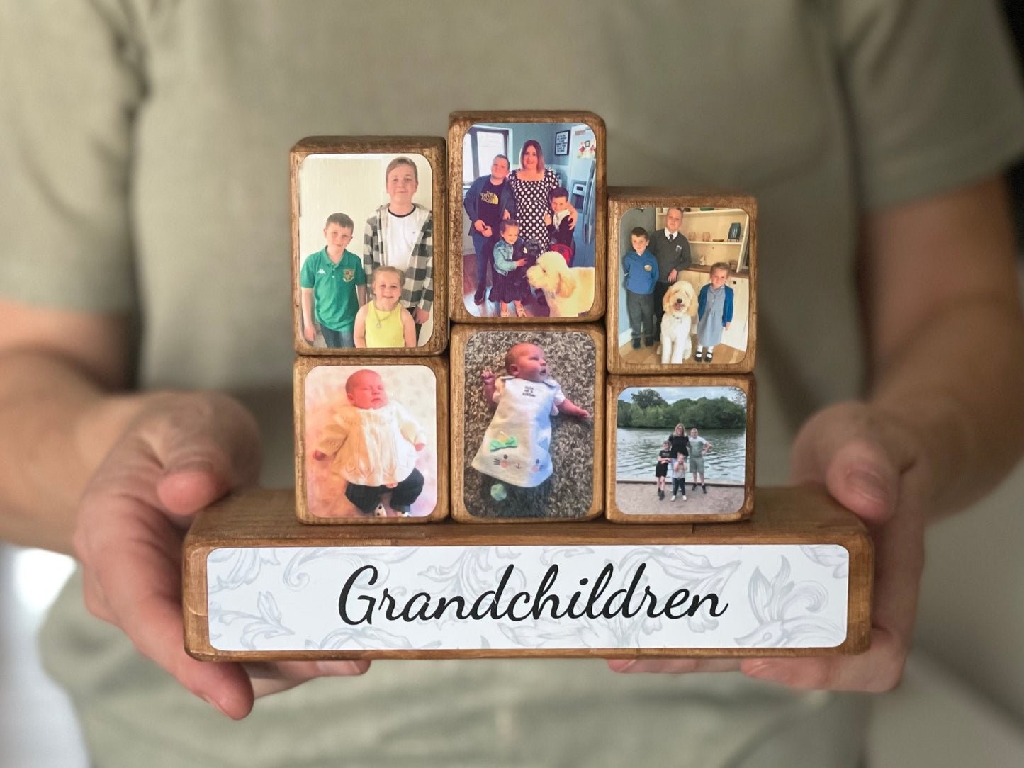 Stacking Photo Block Set - photo gift for Grandma, Grandad, Grandparents