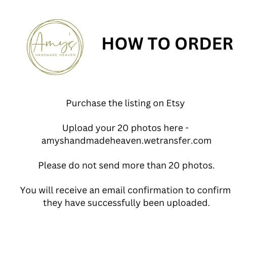 Double Photo Number, Photo Collage, Birthday Gift, Photo Gift, Photo letter, Personalised gift,