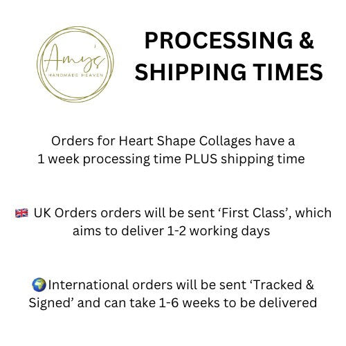 10cm Acrylic Photo Heart, Photo Collage, Heart Collage, Photo Gift, Personalised gift,