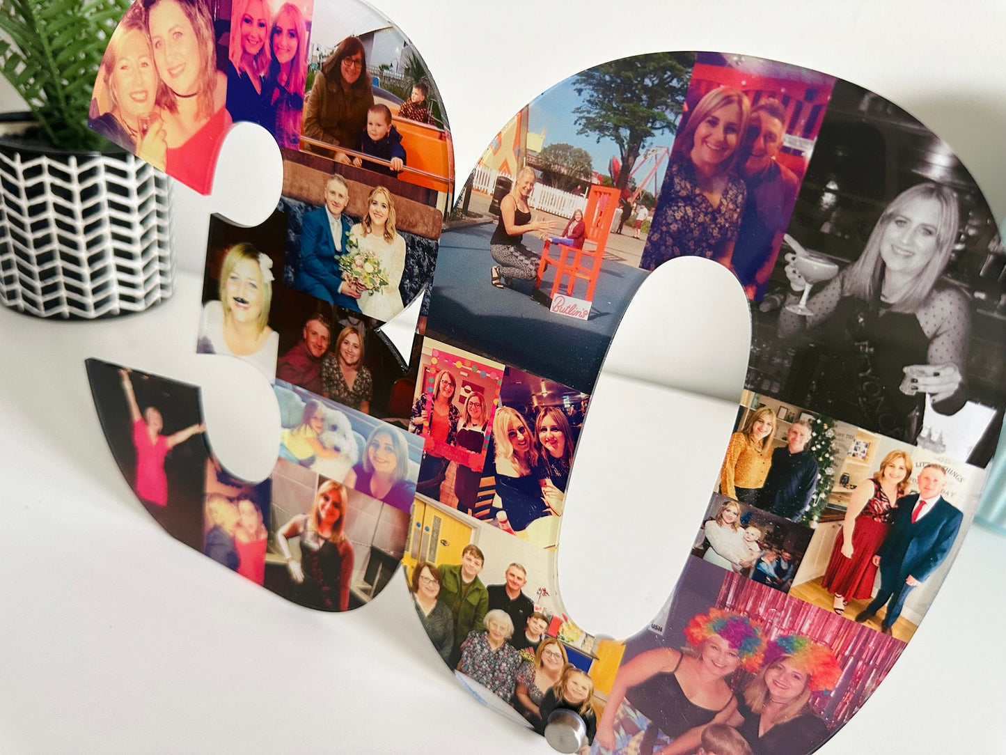 Photo Number, Photo Collage, Birthday Gift, Photo Gift, Photo letter, Personalised gift,