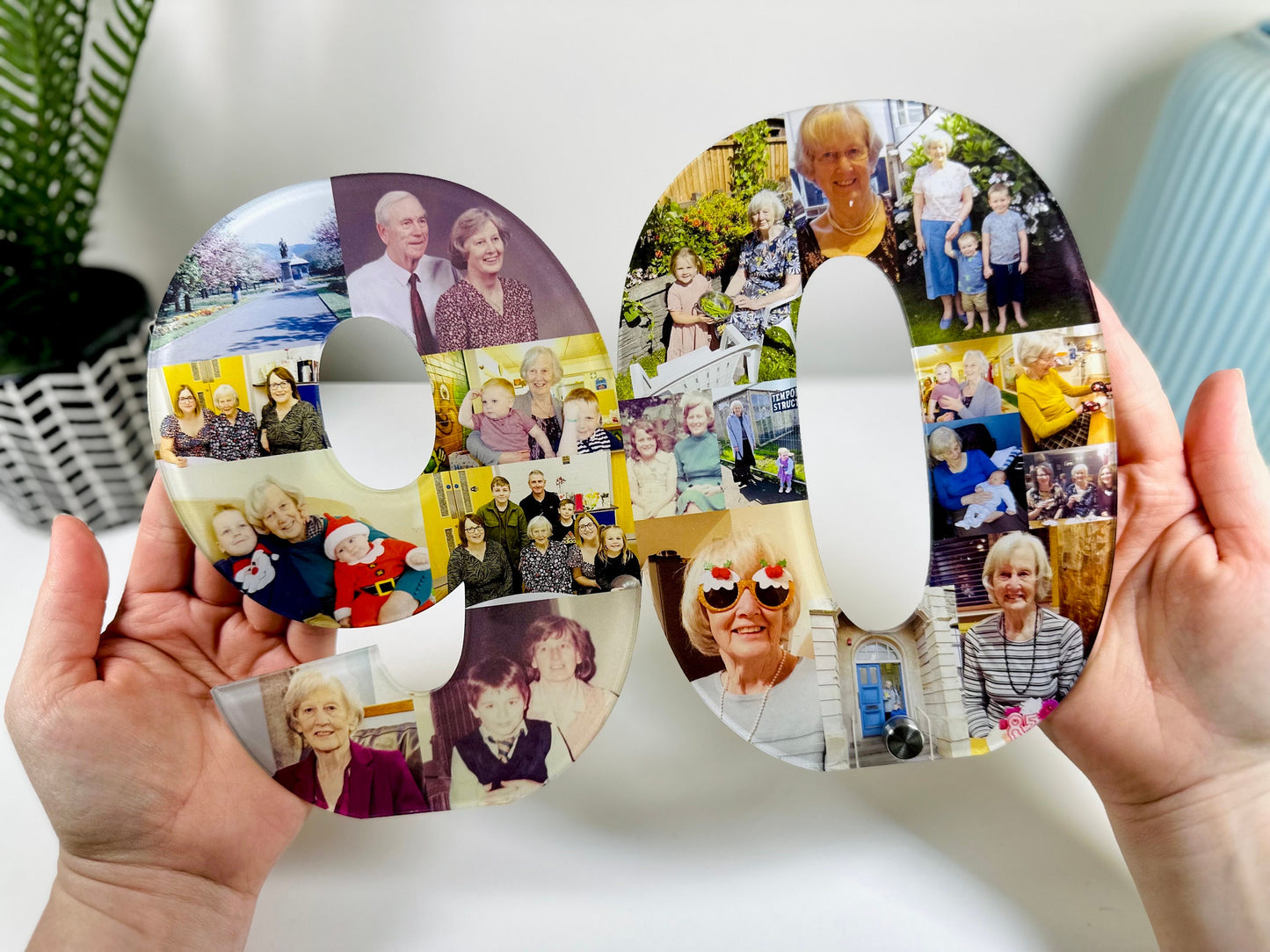 Acrylic Photo Number Collage, Birthday Gift, Photo Gift, Personalised gift,