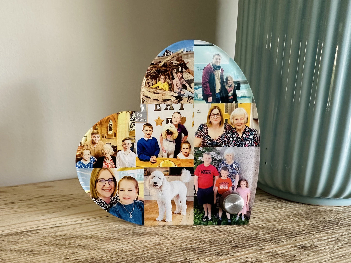 10cm Acrylic Photo Heart, Photo Collage, Heart Collage, Photo Gift, Personalised gift,