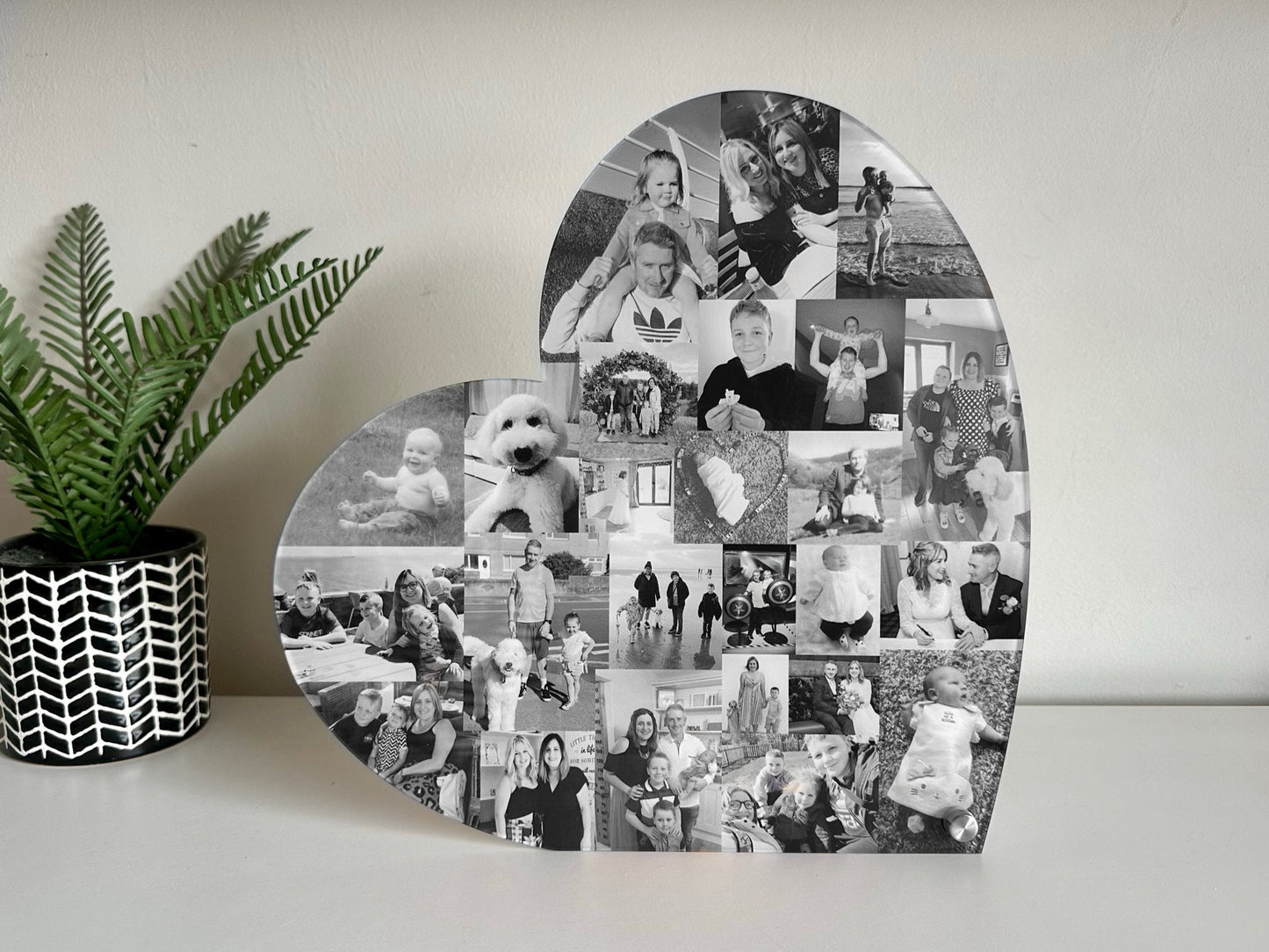 30cm Acrylic Heart Photo Collage