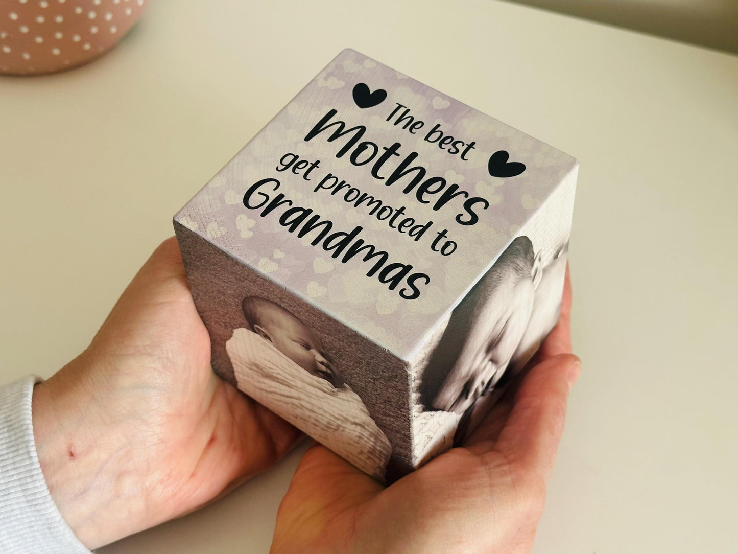 Best Mothers Photo Cube, Photo Block - Photo Idea, wooden photo block, photo keepsake, wooden block, handmade gift, photo gift,
