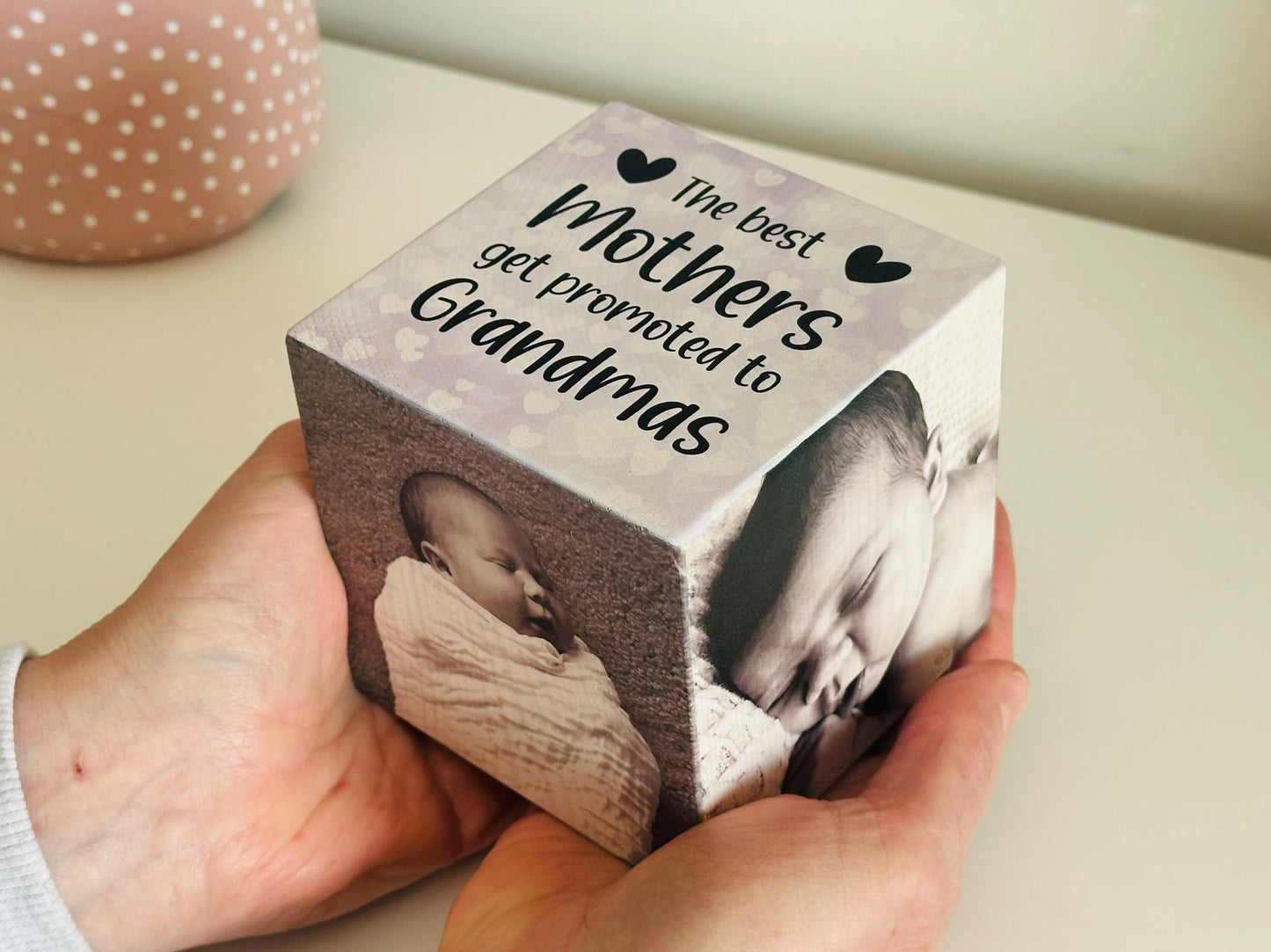 Best Mothers Photo Cube, Photo Block - Photo Idea, wooden photo block, photo keepsake, wooden block, handmade gift, photo gift,