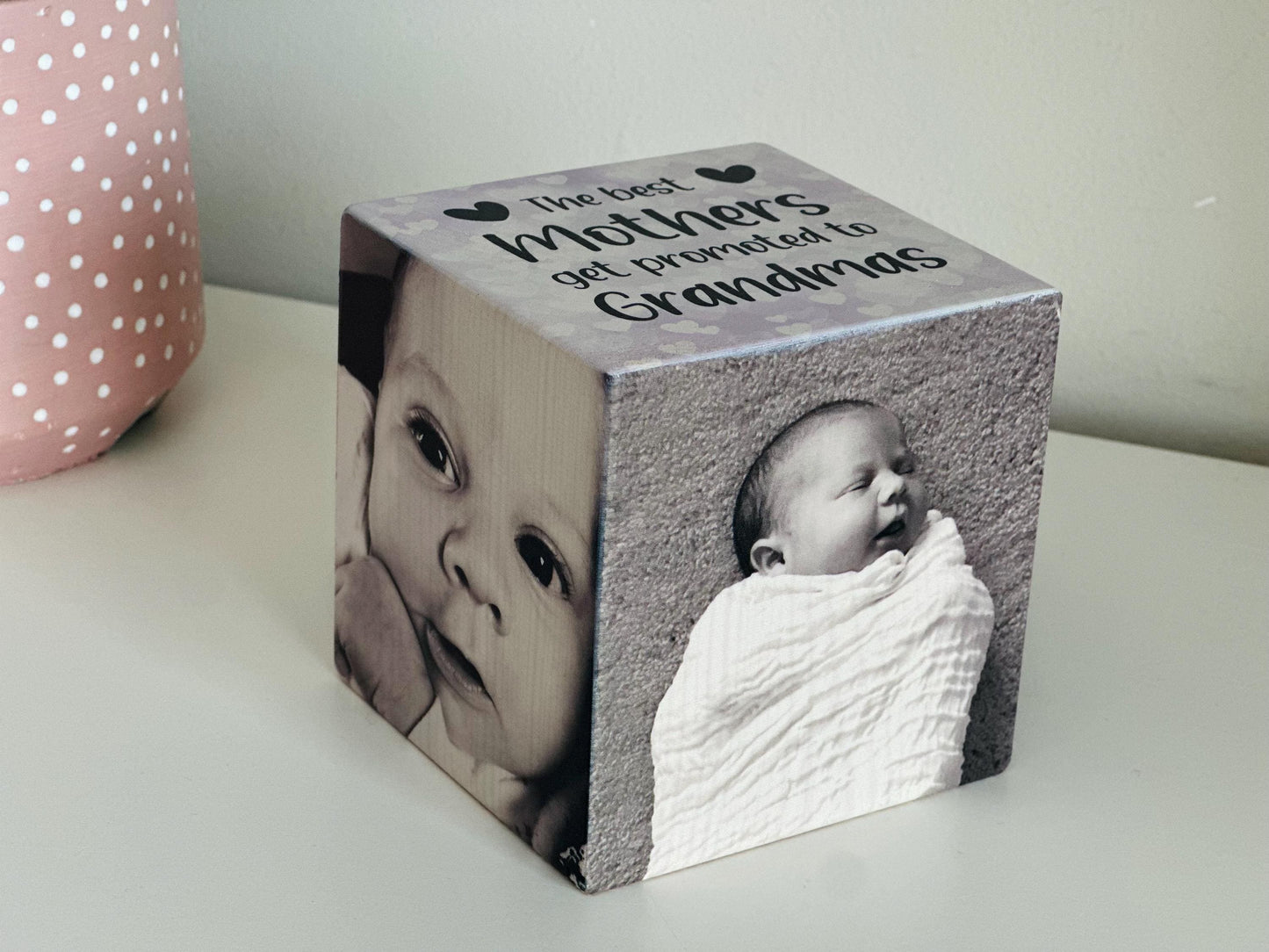Best Mothers Photo Cube, Photo Block - Photo Idea, wooden photo block, photo keepsake, wooden block, handmade gift, photo gift,