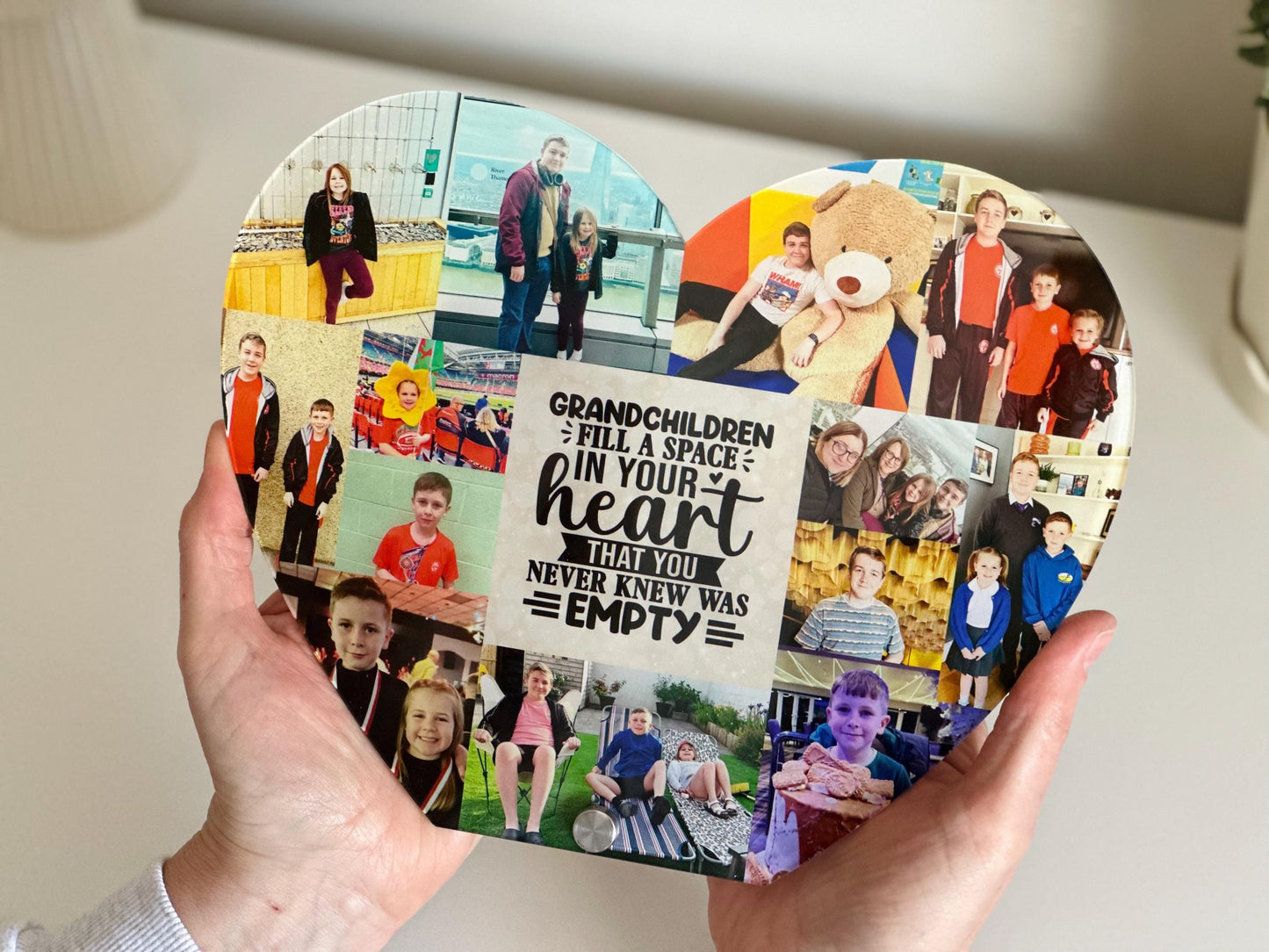 20cm Photo Heart, Photo Collage, Heart Collage, Photo Gift, Personalised gift, Grandchild, Grandparent Gift