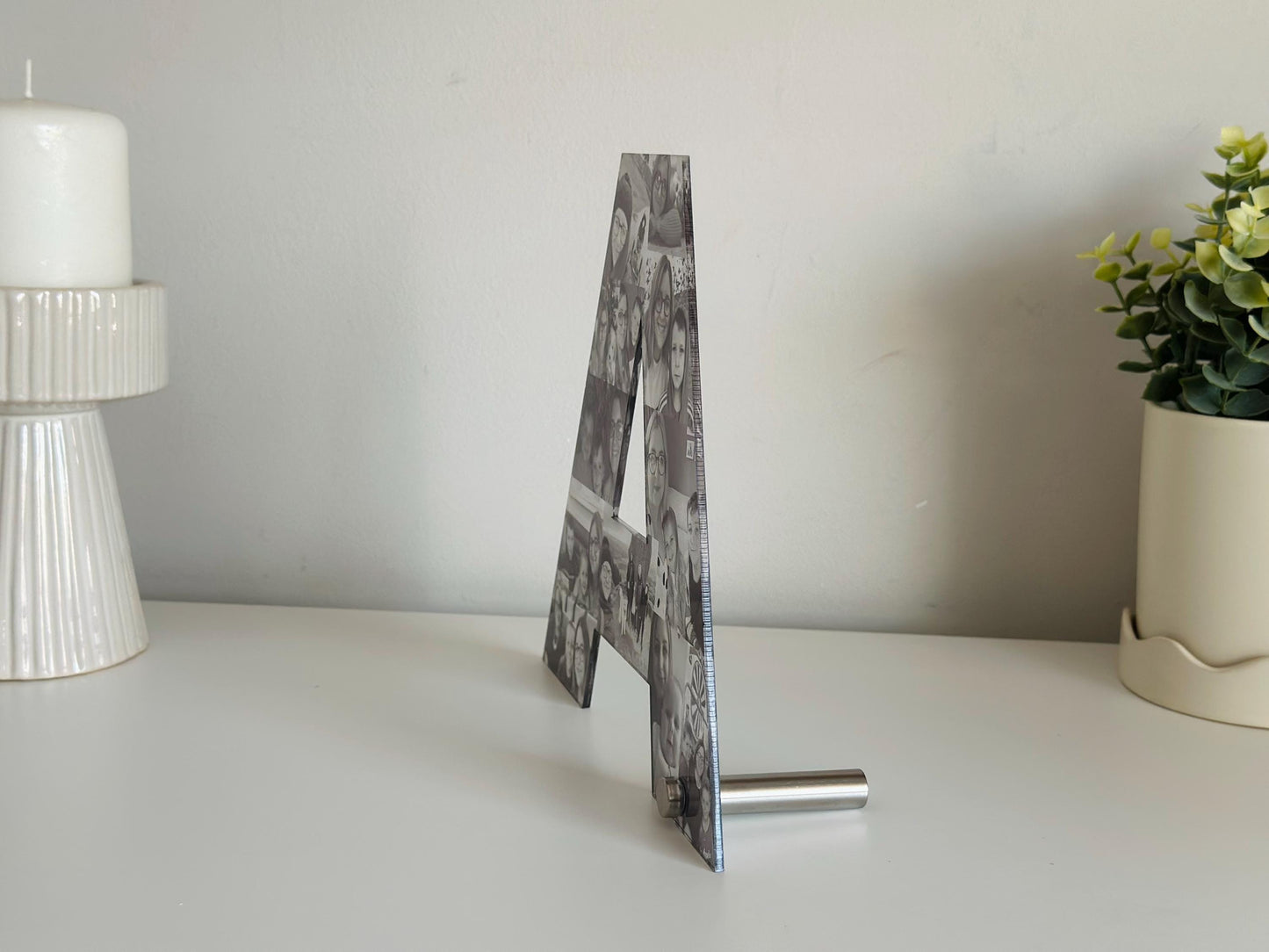 20cm Acrylic Photo Collage Letter, Personalised Initial photo gift