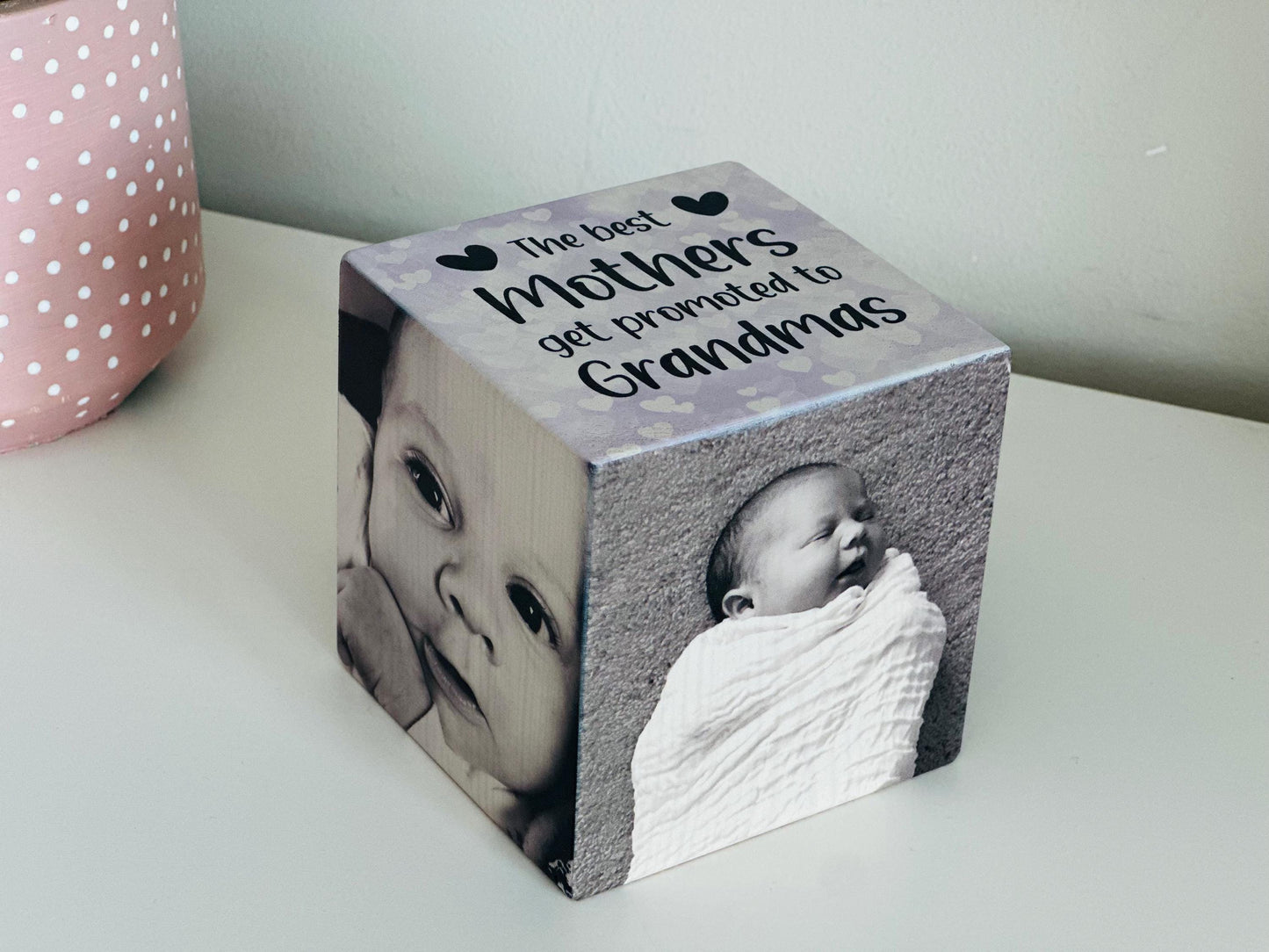 Best Mothers Photo Cube, Photo Block - Photo Idea, wooden photo block, photo keepsake, wooden block, handmade gift, photo gift,