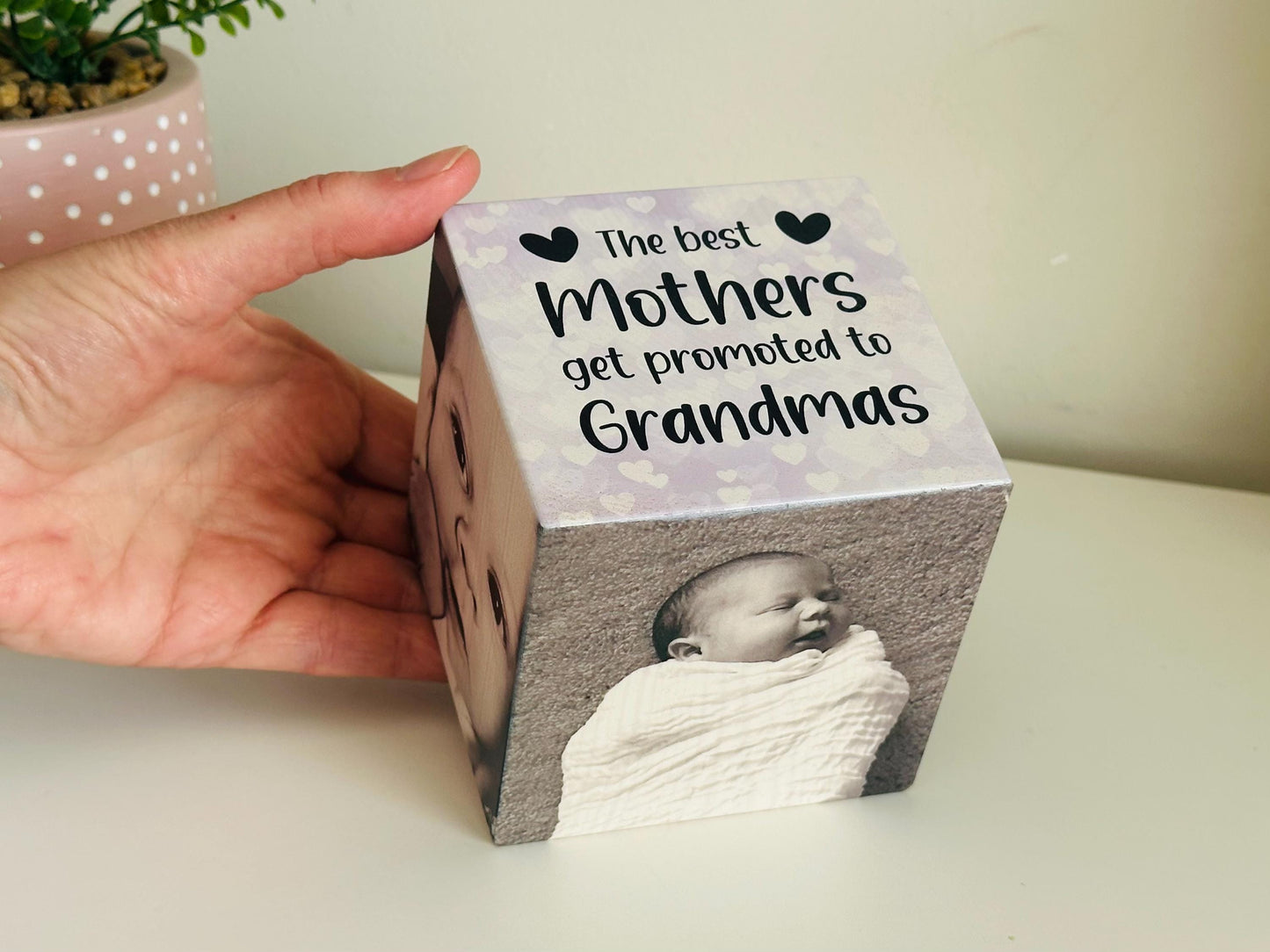 Best Mothers Photo Cube, Photo Block - Photo Idea, wooden photo block, photo keepsake, wooden block, handmade gift, photo gift,