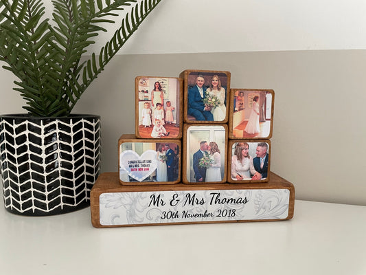 Stacking Photo Block Set - Mr & Mrs