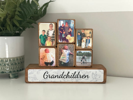 Stacking Photo Block Set - photo gift for Grandma, Grandad, Grandparents
