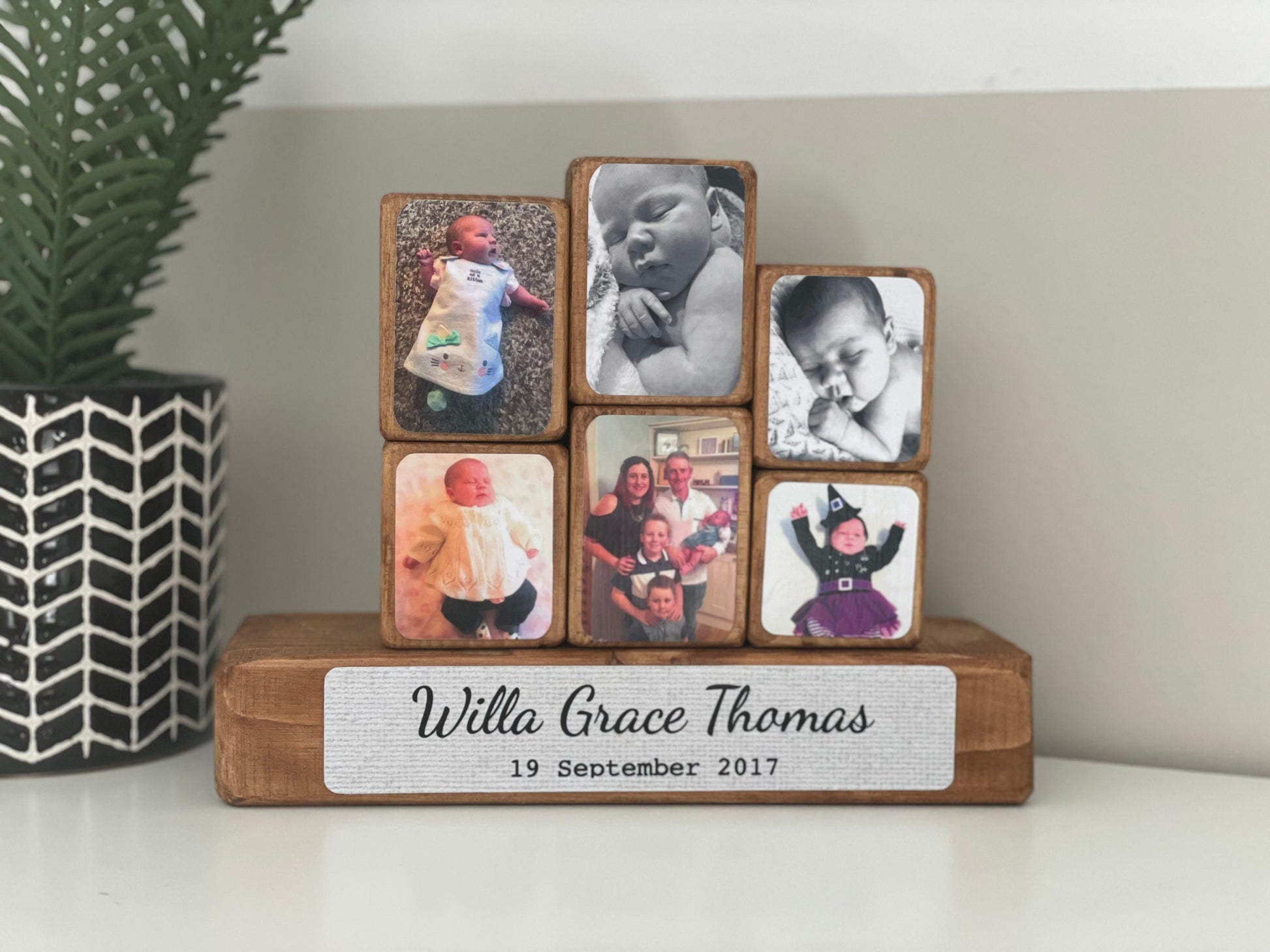 Stacking Photo Block Set - New Baby