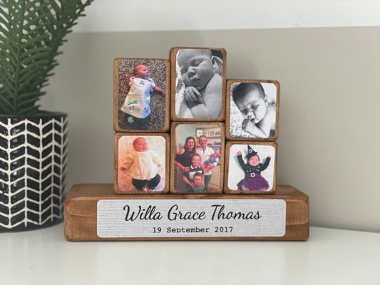 Stacking Photo Block Set - New Baby
