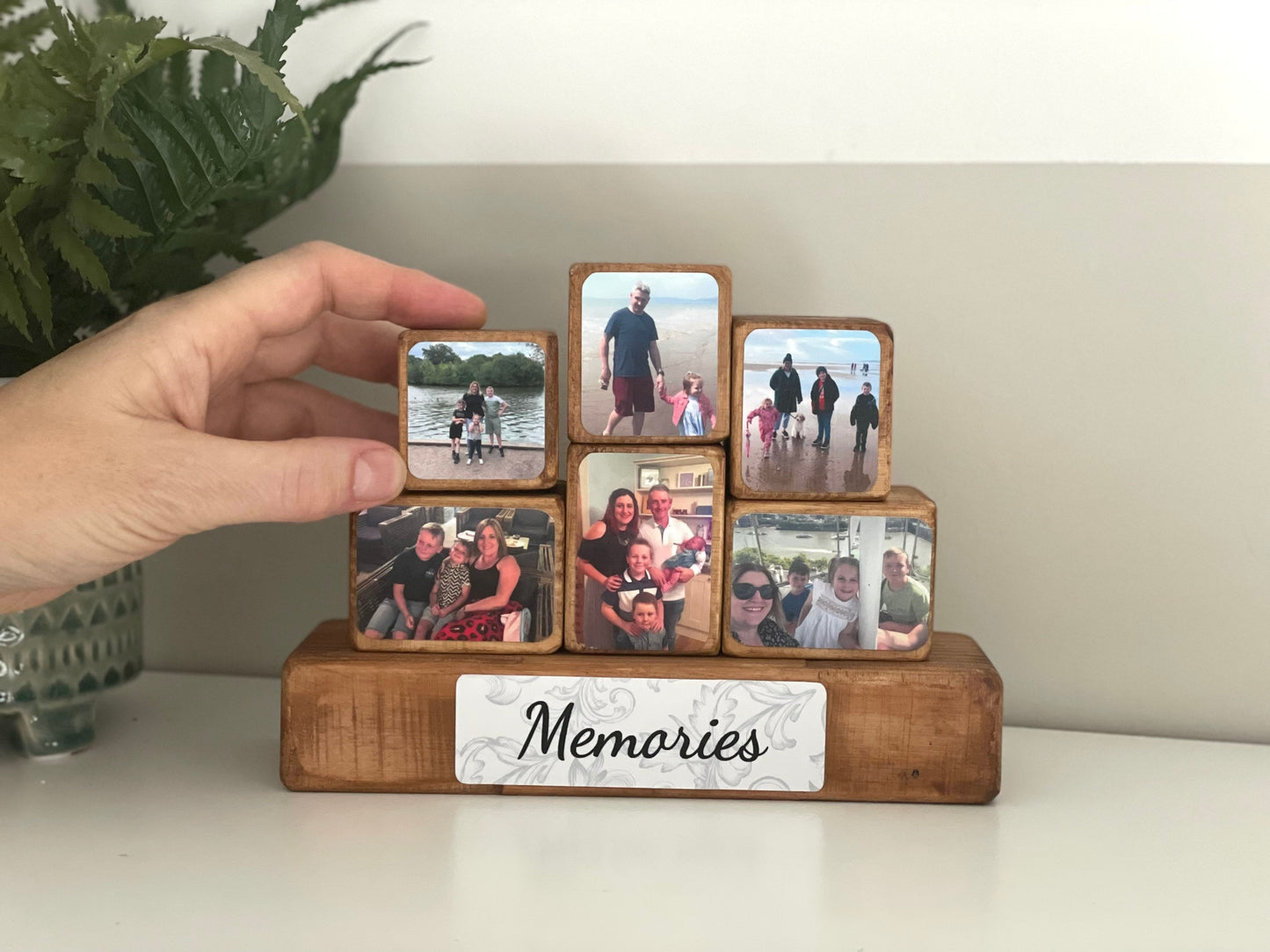 Stacking Photo Blocks Set - Photo Gift, Wooden Photo Block