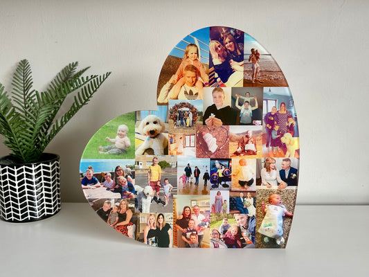 30cm Acrylic Heart Photo Collage