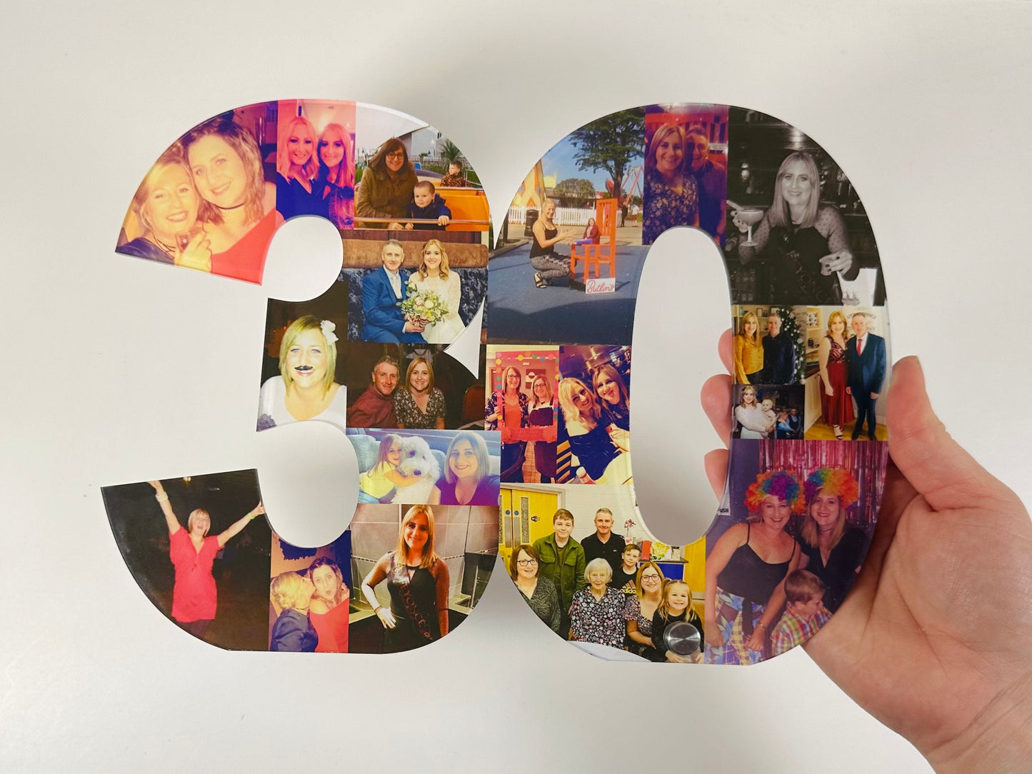 Photo Number, Photo Collage, Birthday Gift, Photo Gift, Photo letter, Personalised gift,