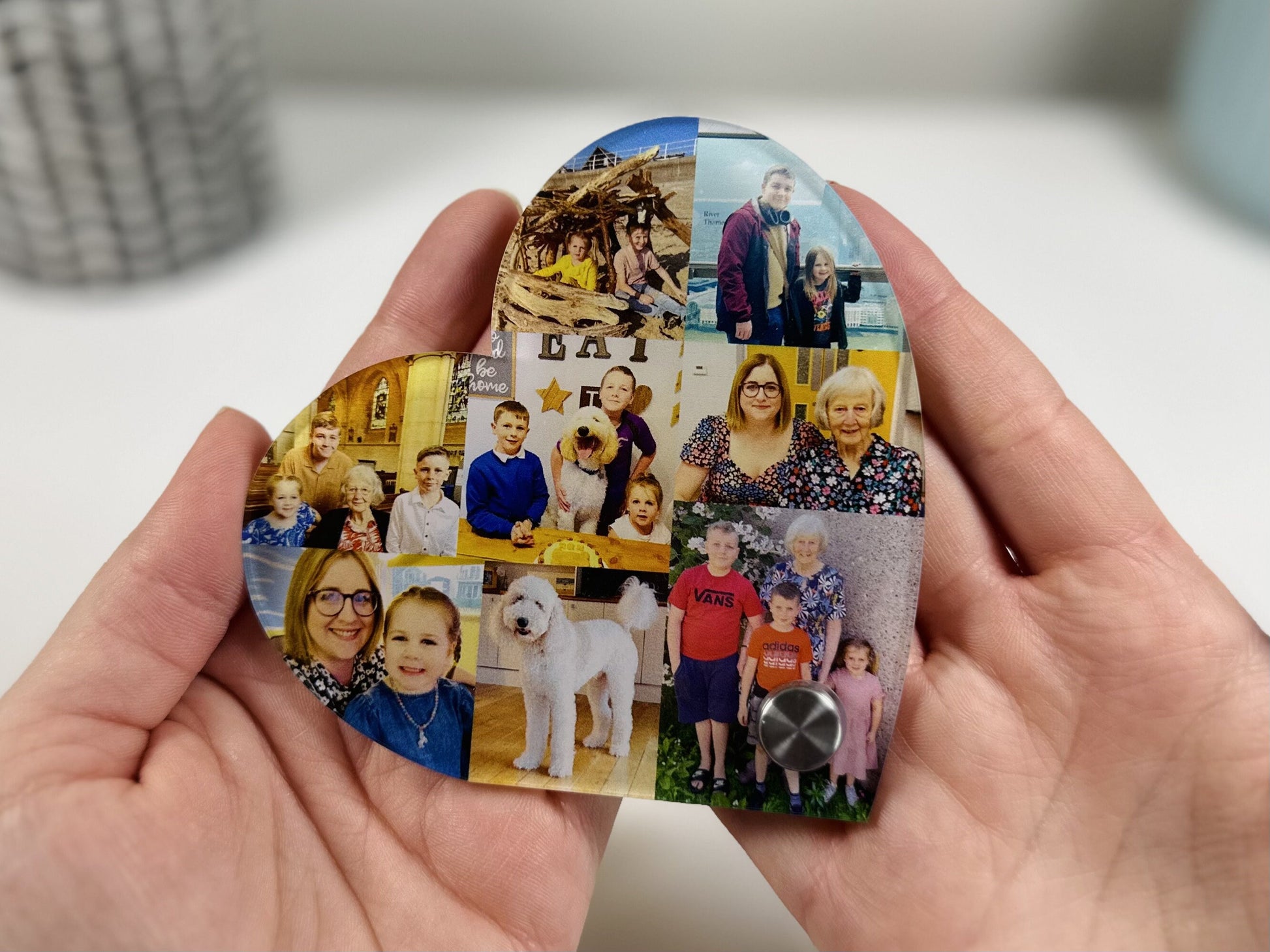 10cm Acrylic Photo Heart, Photo Collage, Heart Collage, Photo Gift, Personalised gift,