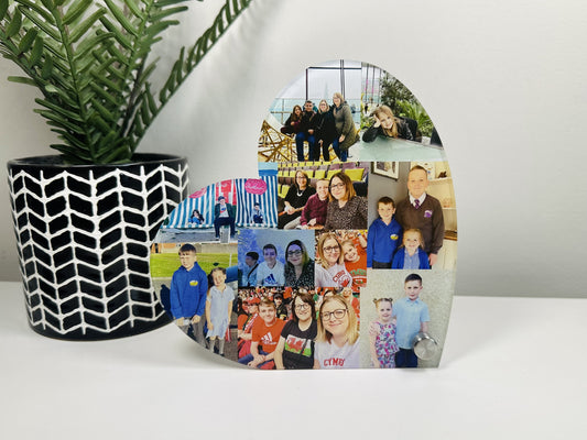 15cm Acrylic Photo Heart, Photo Collage, Heart Collage, Photo Gift, Personalised gift,