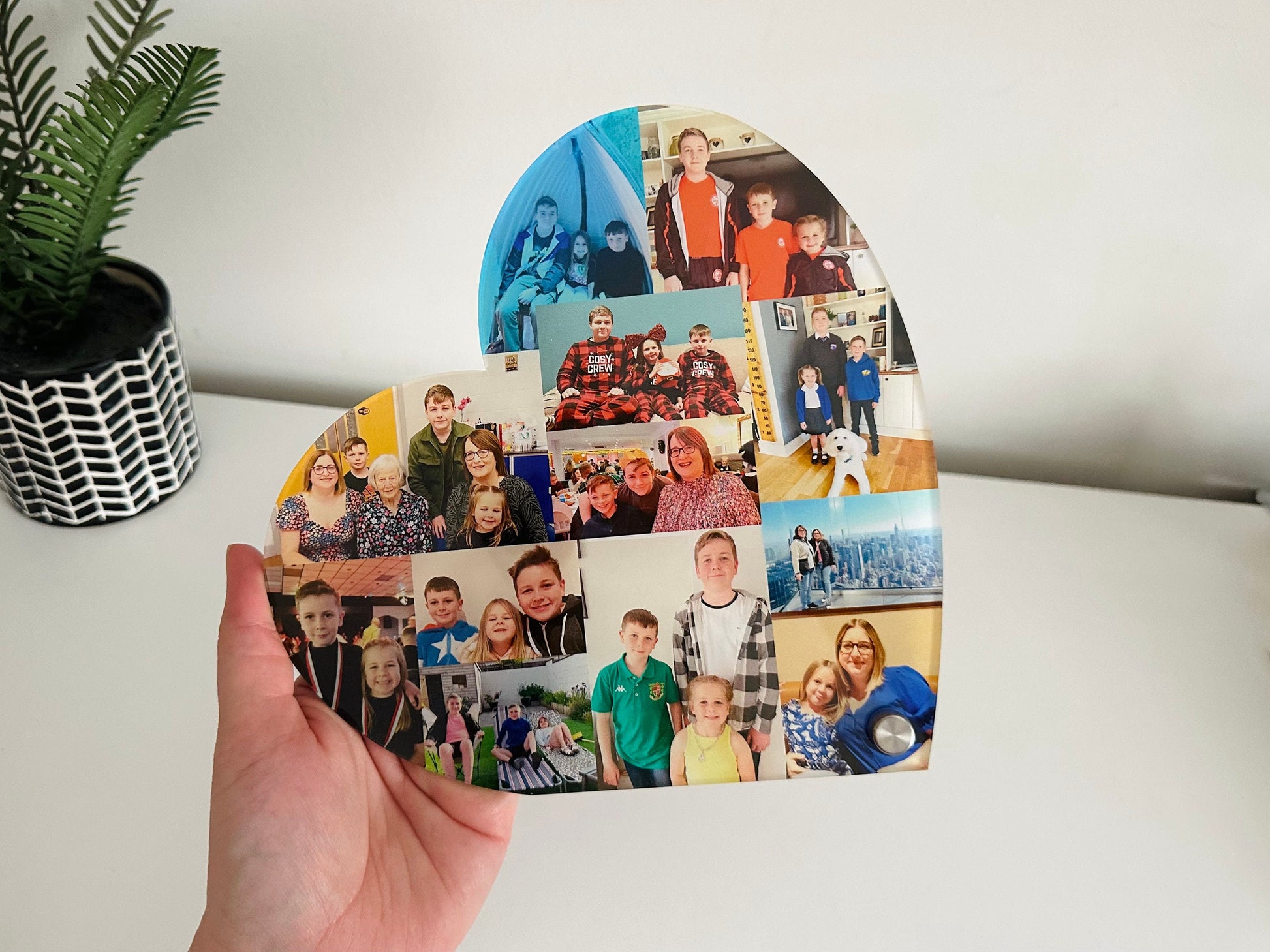 20cm Acrylic Photo Heart, Photo Collage, Heart Collage, Photo Gift, Personalised gift,