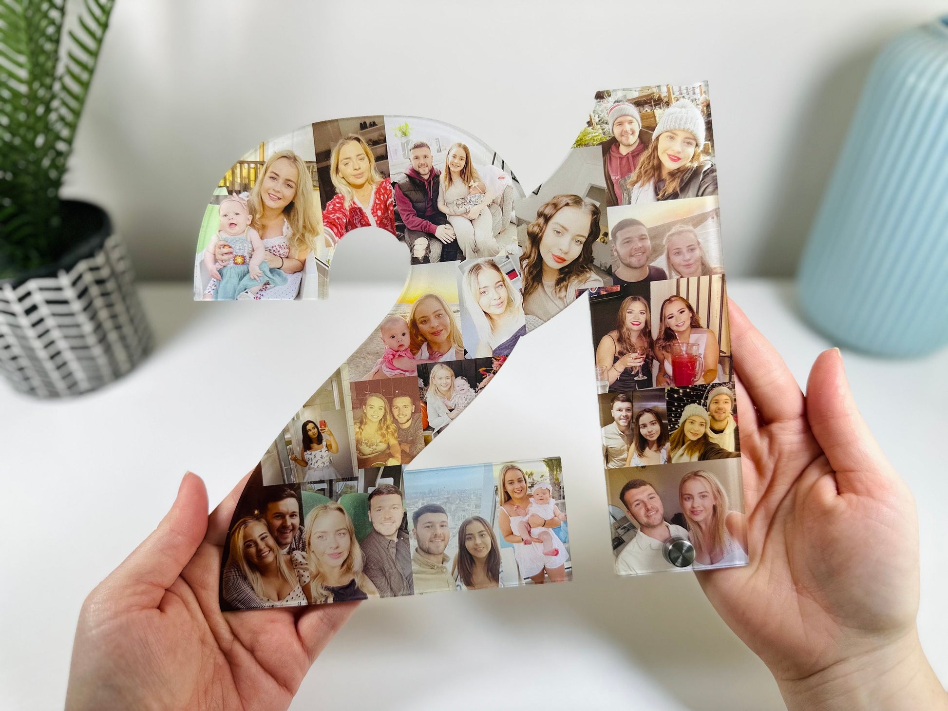 Acrylic Photo Number Collage, Birthday Gift, Photo Gift, Personalised gift,