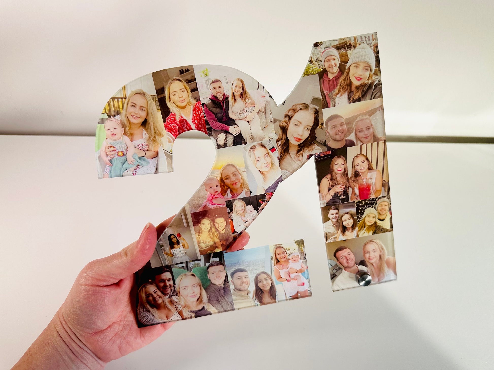 Acrylic Photo Number Collage, Birthday Gift, Photo Gift, Personalised gift,