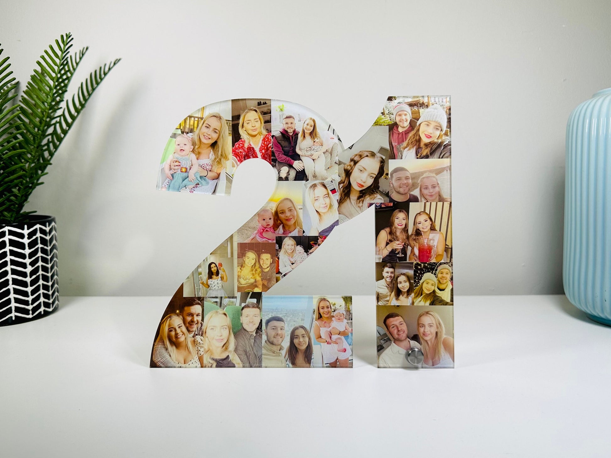 Acrylic Photo Number Collage, Birthday Gift, Photo Gift, Personalised gift,
