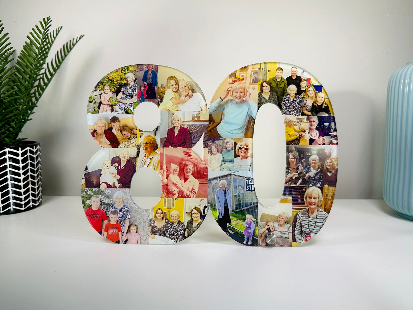 Acrylic Photo Number Collage, Birthday Gift, Photo Gift, Personalised gift,