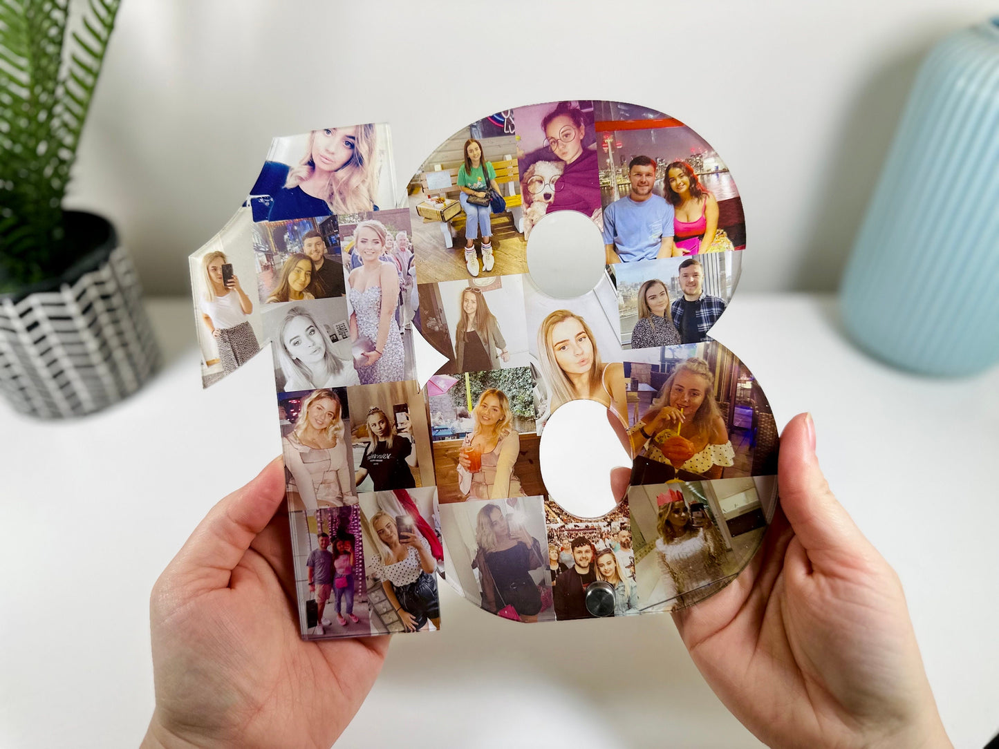 Acrylic Photo Number Collage, Birthday Gift, Photo Gift, Personalised gift,
