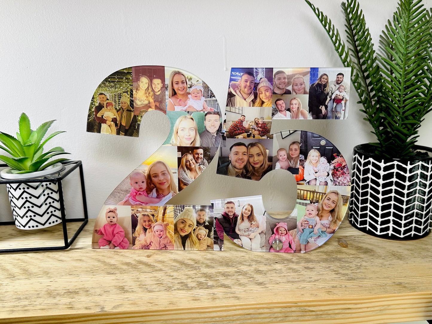 Acrylic Photo Number Collage, Birthday Gift, Photo Gift, Personalised gift,