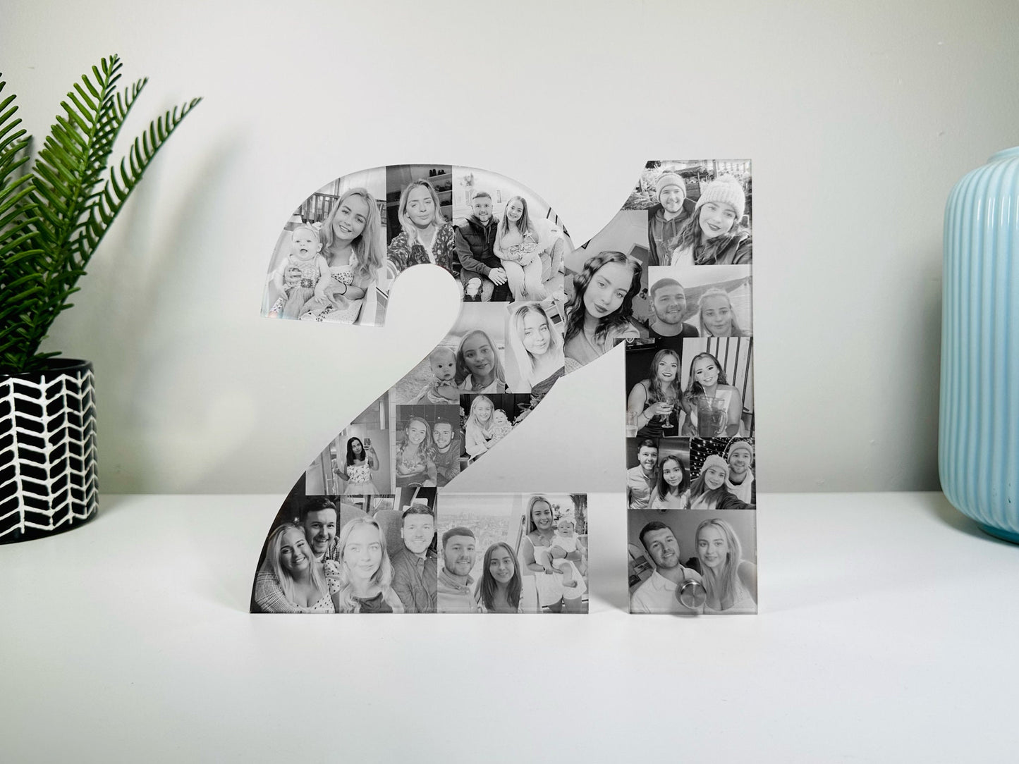 Photo Number, Photo Collage, Birthday Gift, Photo Gift, Photo letter, Personalised gift,
