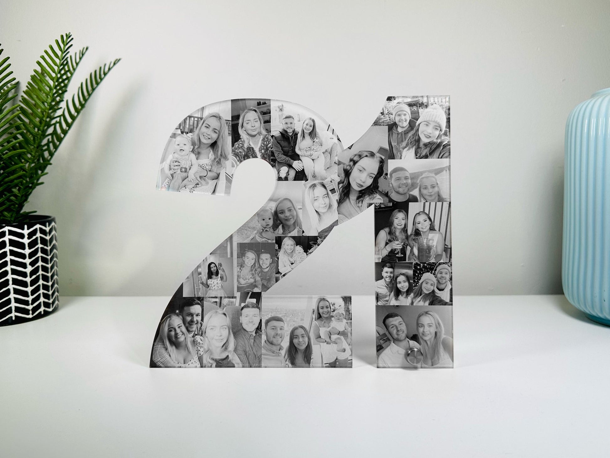 Photo Number, Photo Collage, Birthday Gift, Photo Gift, Photo letter, Personalised gift,