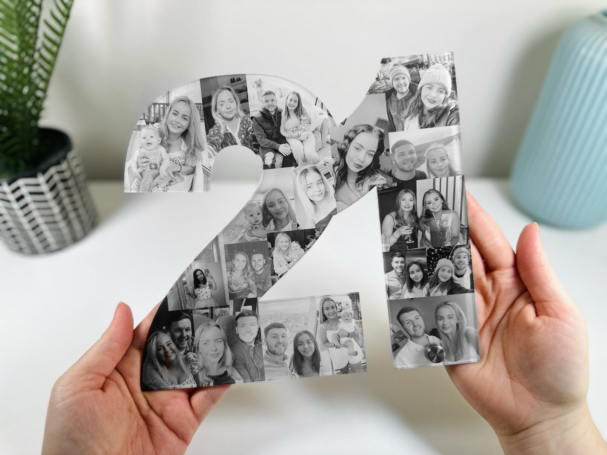 Photo Number, Photo Collage, Birthday Gift, Photo Gift, Photo letter, Personalised gift,