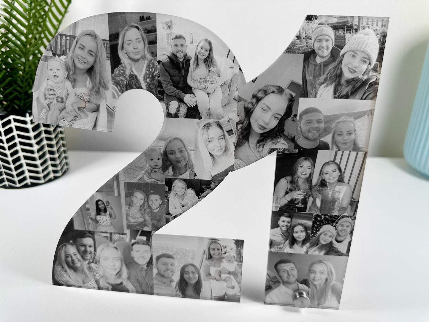 Photo Number, Photo Collage, Birthday Gift, Photo Gift, Photo letter, Personalised gift,