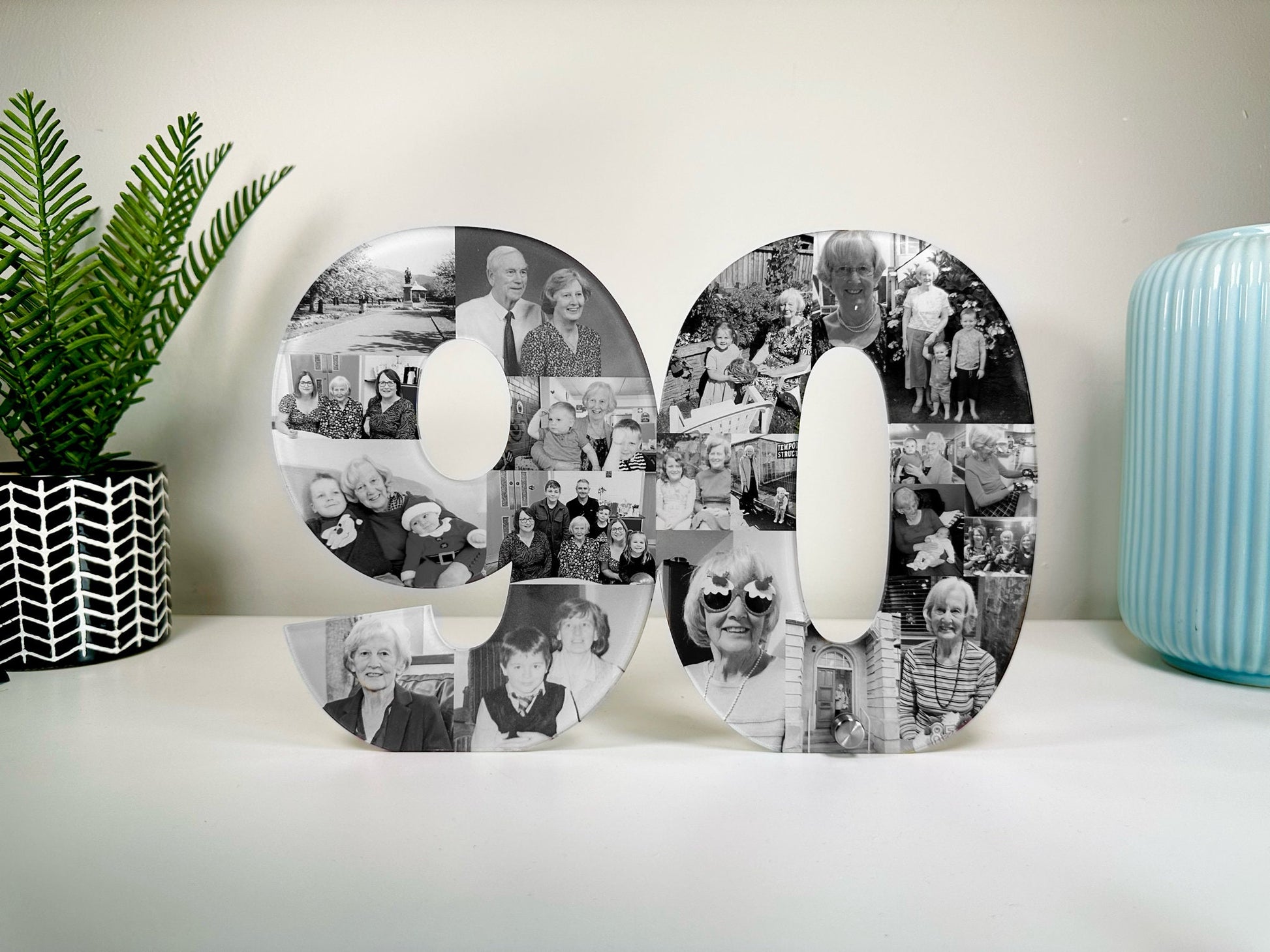 Acrylic Photo Number Collage, Birthday Gift, Photo Gift, Personalised gift,