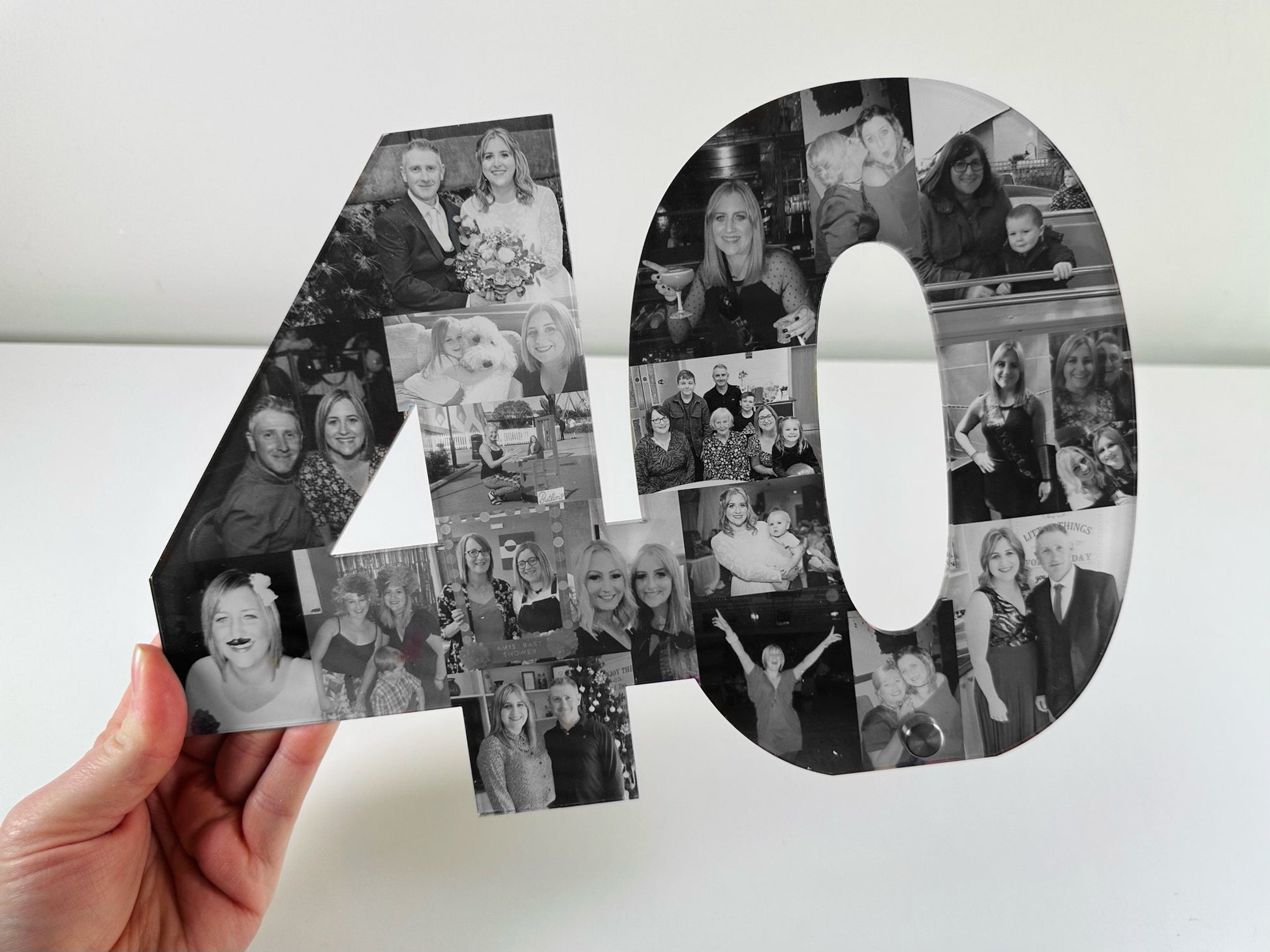 Acrylic Photo Number Collage, Birthday Gift, Photo Gift, Personalised gift,