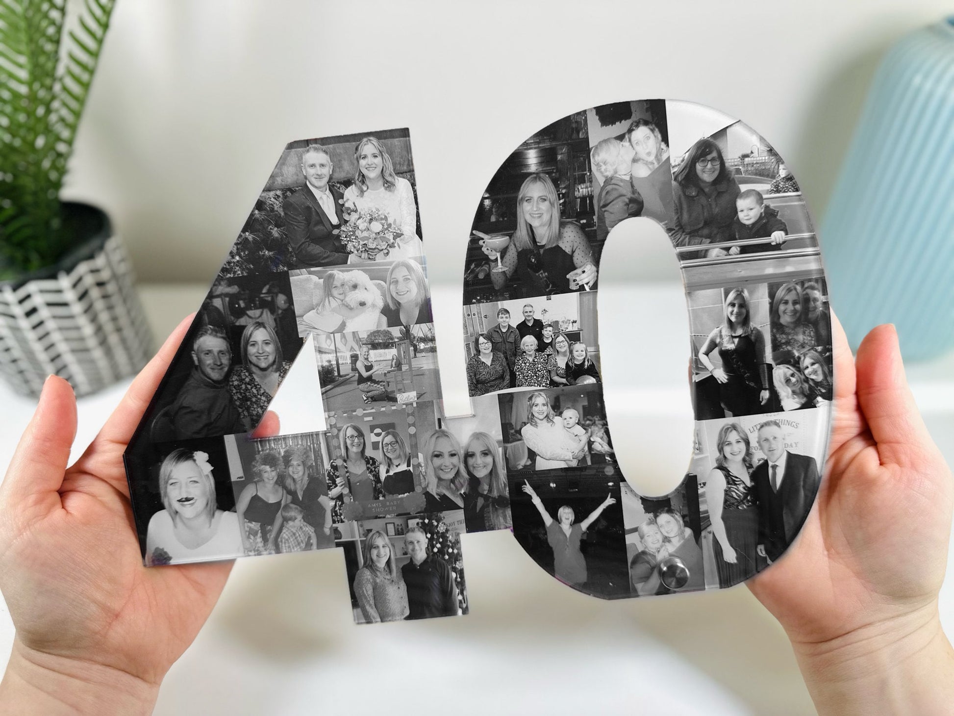Acrylic Photo Number Collage, Birthday Gift, Photo Gift, Personalised gift,