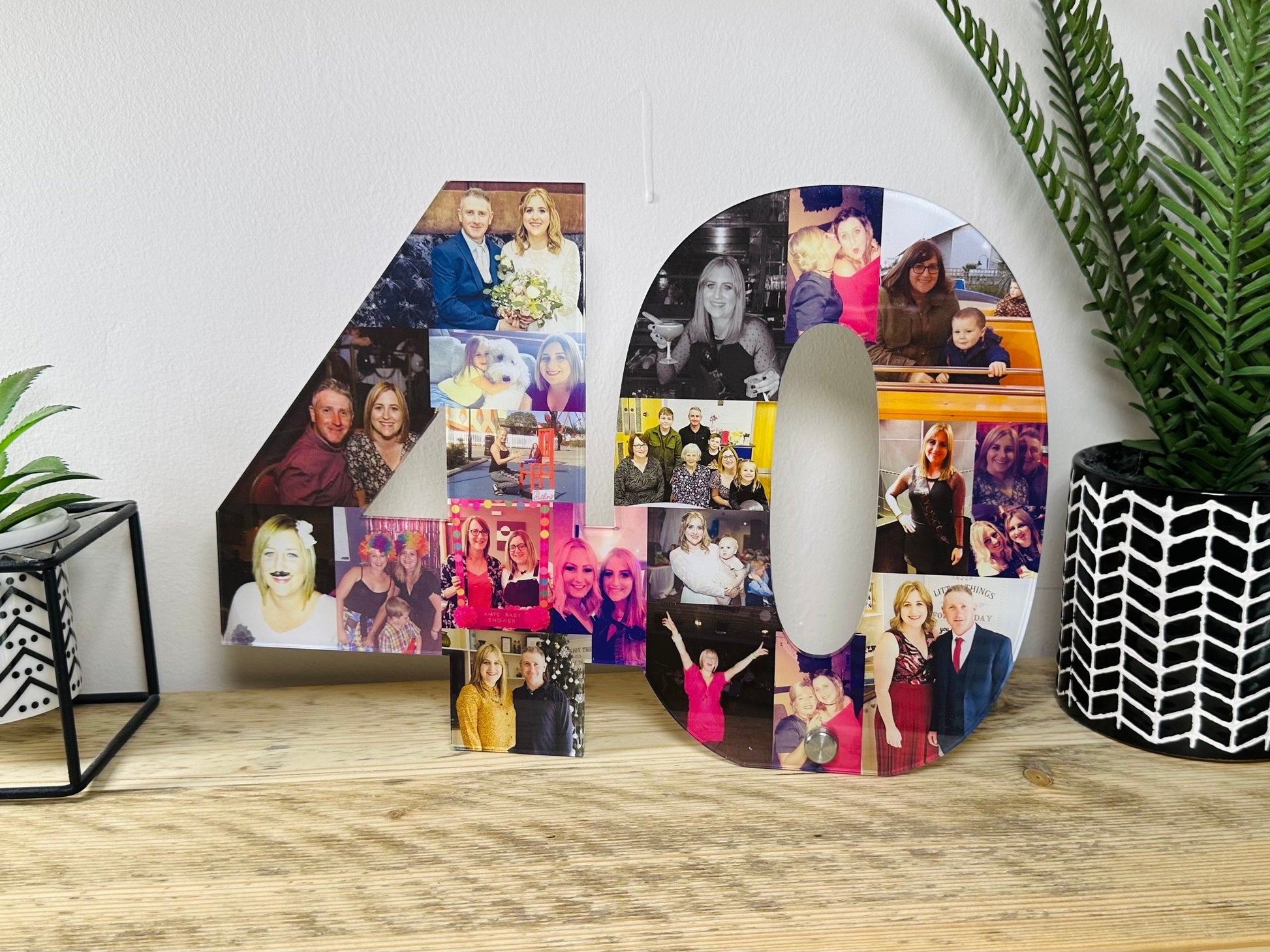 Acrylic Photo Number Collage, Birthday Gift, Photo Gift, Personalised gift,