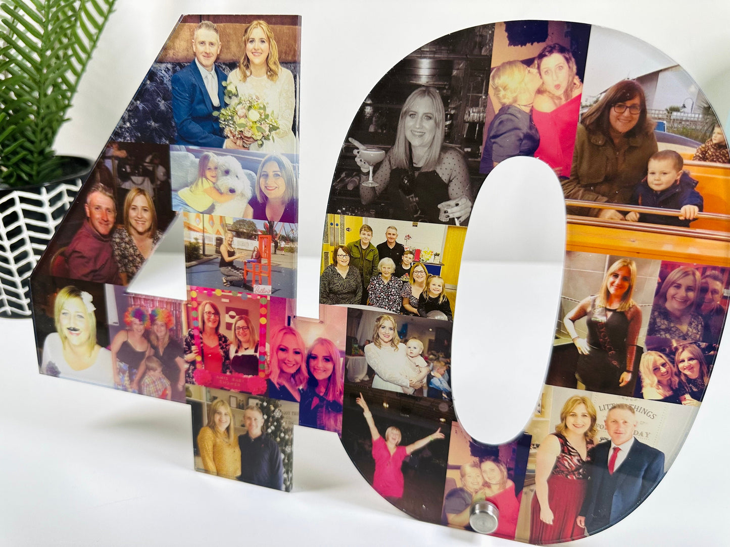 Acrylic Photo Number Collage, Birthday Gift, Photo Gift, Personalised gift,