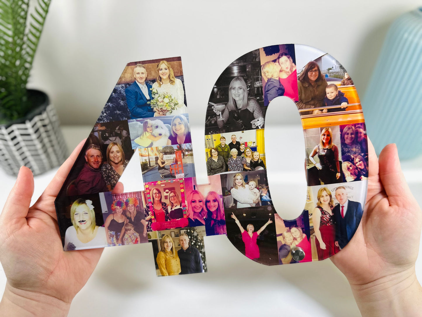 Acrylic Photo Number Collage, Birthday Gift, Photo Gift, Personalised gift,